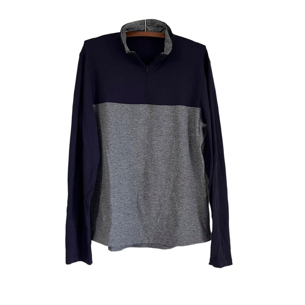 Lululemon Mens Colorblock Quarter Zip Pullover Athletic Sweater Size Large